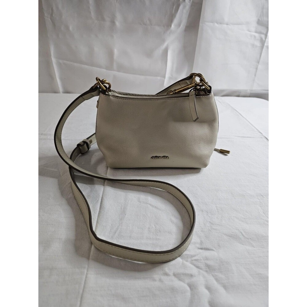 Dolce Vita Purse Faux Leather Off White crossbody handle strap